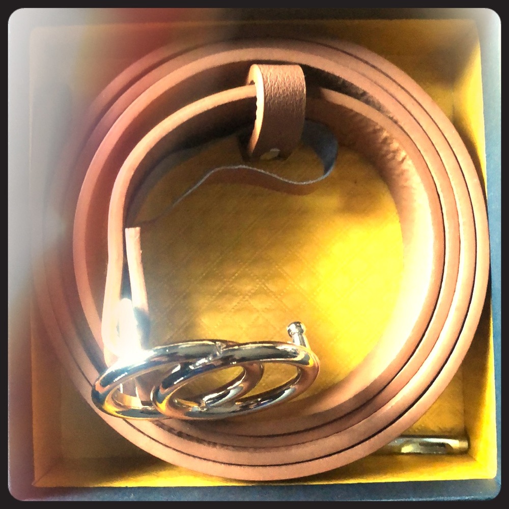 Faux leather belt